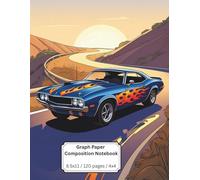 Composition Notebook: 4x4 Graph Paper | 8.5 x 11 Inches | 120 Pages | Classic American Muscle Car Cover | Ideal for Car Lovers, Drawing, Math, and Engineering Notes
