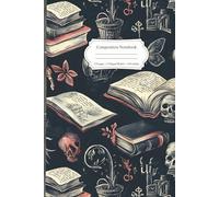 Composition Notebook: 6x9 Composition Journal with Creepy Book Shop Design - Great for Daily Notes, School Writing, and Seasonal Fun
