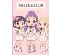 Composition Notebook: 6x9in Cute Pastel Chibi Girl Idol Brand in K-Pop Style Outfit Journal for kids, Teens, Back to School writting book