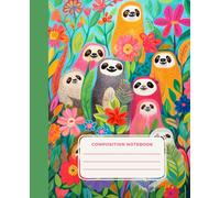 Composition Notebook 7.5x9.25: 110 Pages for Writing & Sketching, A Practical Journal for Students, Writers, and Nature Lovers | Lazy & Peaceful Sloth Design