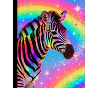 Composition Notebook: 90s Neon Rainbow Zebra: Retro 1990s Aesthetic School Notebook | Colorful Animal Print Back to School Notes | Wide Ruled Lined Journal