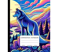 Composition Notebook: A Colorful Wolf-Themed: 150 College-Ruled Pages | 7.5 x 9.25 Inches | Vibrant Wolf Cover for School, College, Work, and Creativity