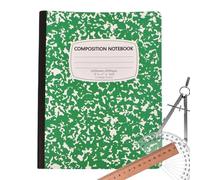 Composition Notebook - Abstract Marble Cover, 100 Sheet Count with Secure Binding, Heavyweight Smudge-Less Parchment, Wide-Ruled Interior Layout, Aesthetic Journal for School Classroom Office