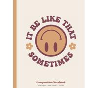 Composition Notebook Aesthetic Wide Ruled: Preppy Notebook for Teen Girls | Gift for Mental Health | Retro Notebook for College Students | Blank Lined Journal