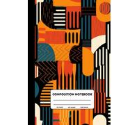 Composition Notebook, African Fabric Cover, Wide Ruled Paper, 120 Pages, 6" x 9": Colorful Lined Paper Composition Notebook for School, College, Office, Work, Journal