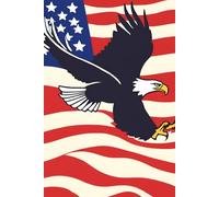 Composition Notebook American Flag: Patriotic Notebook, Blank 100 Pages, 6x9 Inches, Gloss,