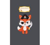 Composition notebook: animal pirates animal pirate fox pirate themed - 50 sheets, 100 pages - 6 x 9 inches