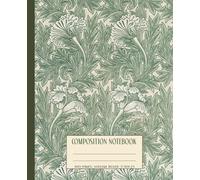 Composition Notebook: Art Nouveau flower design texture. Stylish aesthetic vintage effect notebook. Art lover school gift