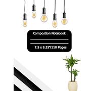 Composition Notebook: Black and White Journal - 110 Pages of Possibility Sized at 7.5 x 9.25", this timeless notebook suits writers, planners, and creatives of all ages.