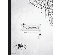 Composition Notebook, Black Spider Lined Writing Notebook - 50 Sheets/100 Pages: Journal for Students, Professionals, and Creatives