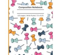 Composition notebook: Blue Back To School | Wide Ruled Notebook | Composition notebook wide ruled, 7.5 x 9.25, 120 Pages, For kids, teens, and adults