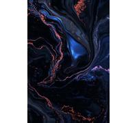 Composition Notebook: Blue Marble Abstract Aesthetic Swirl Journal: College Ruled Lined Notebook, 110 Pages, 6x9 Inch, Aesthetic School Supplies for Students, Teens and Office