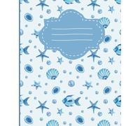 Composition Notebook: Blue Seashell Journal, Ocean Theme & Preppy Coastal Vibes - Cute College Ruled Notebook - Great for School or Work