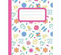 Composition Notebook: Bright Vibrant Colors, Fun Science Biology Inspired Design | Wide Ruled | 7.5" X 9.25" | 120 Pages | For Kids, Teens, and Adults | Microbe Design 01 Pink