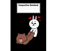 Composition Notebook: Brown bear cony bunny rabbit be my lover Classic, Journal 6 x 9, 100 Page Blank Lined Paperback Journal/Notebook