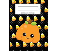 Composition Notebook: Candy Corn Pumkin Kawaii Face Halloween Notebook