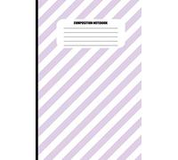 Composition Notebook: Candy Striped in Lavender and White (100 Pages, College Ruled)