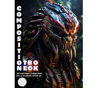 Composition Notebook College Ruled: 120 White Paper Pages Gray Lined 60 Sheets for School or College Student Teacher Class Office Work Journal ... Size 8.5 x 11 Inch Alien Predator Warrior 21.