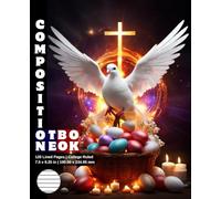 Composition Notebook College Ruled: 120 White Paper Pages Gray Lined 60 Sheets for School or College Student Teacher Class Office Work Journal ... 7.5 x 9.25 Inch Easter Pigeon Bunny Rood.