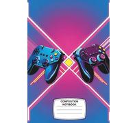 Composition Notebook: College ruled, 6x9", 120 pages, Co-Op Gaming Journal for Teens, Friends & Console Players - Multiplayer Mode Vibrant Retro Cover ... Planning or Game Ideas - College ruled