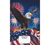 Composition Notebook: College ruled, 6x9", 120 pages - Stars & Stripes Bold USA Design - Patriotic American Flag & Eagle Journal for Students, ... Notes, Daily Journaling or 4th of July Gifts