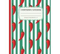 Composition Notebook College Ruled 8.5 x 11: Bold Red Chili Pepper Pattern: Modern Spicy Journal for School, Writing & Everyday Notes