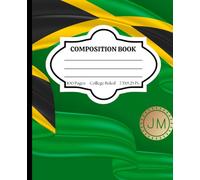 Composition Notebook College Ruled: Celebrating Caribbean Culture - Jamaican Flag - Stylish Madras Print Notebook for Back to School, College, Office Work, & Personal Use
