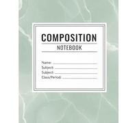 Composition Notebook: College Ruled Classic Sage Green Marble Aesthetic Design, Lined Journal for School, College, Students and Office