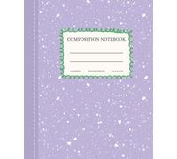 Composition Notebook College Ruled: Colorful, Purple Splotchy Illustration | Fun Aesthetic Journal for School, Office & Work