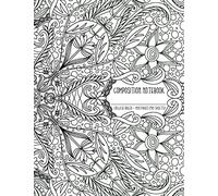 Composition Notebook: College Ruled Creative Writing School Assignment Notebook With Coloring Book Style Cover to Color In