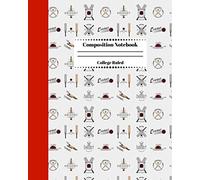 Composition Notebook College Ruled: Cricket Player Pattern | Cute Journal Gifts for Cricket Teams Players Girls Boys Teachers & Students | Blank Lined Workbook for Home School & Homework. Vol 9