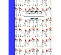 Composition Notebook College Ruled: Cricket Player Pattern | Cute Journal Gifts for Cricket Teams Players Girls Boys Teachers & Students | Blank Lined Workbook for Home School & Homework. Vol 10