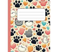Composition Notebook College Ruled: Cute Cat Illustration|110 Pages| Journal For School, College, Kids, Office, Work