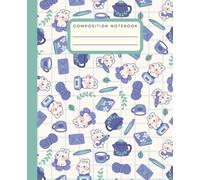 Composition Notebook College Ruled: Cute Cozy Kawaii Bunnies Check Aesthetic Journal
