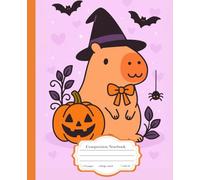 Composition Notebook College Ruled: Cute Halloween Kawaii Capybara Cover, Fun Aesthetic Journal for Kids, Teens & Capybara Lovers - for College, School, Office & Work (7.5x9.25) 110 Pages