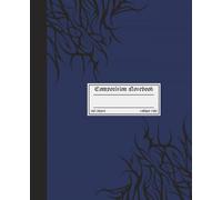 Composition Notebook College Ruled: Cybersigilism Neo-Tribal Dark Art Blue Cover | Simple Cool Cyber Gothic Dark Aesthetic Student Journal for Notes ... | 110 Pages, 7.5 x 9.25 inch, White Paper