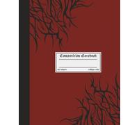 Composition Notebook College Ruled: Cybersigilism Neo-Tribal Dark Art Red Cover | Simple Cool Gothic Alt Dark Aesthetic Student Journal for Writing & Notes | 110 Pages, 7.5 x 9.25 inch, White Paper
