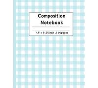 Composition Notebook College Ruled:Gingham Check Pattern | Journal For Back To School, Office: School supplies in a relaxed atmosphere for kids, teens, and students｜110 pages, 7.5 x 9.25inch