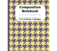 Composition Notebook College Ruled:Hound's-Tooth Check Pattern | Journal For Back To School, Office: School supplies in a relaxed atmosphere for kids, teens, and students｜110 pages, 7.5 x 9.25inch