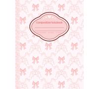 Composition Notebook College Ruled: Light Pink Coquette Bow Diamond Lace Aesthetic Journal for Girls and Teens: Pretty Pastel Notebook with Pink Bows ... Writing Book for School, Work, or Journaling