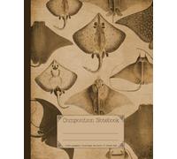 Composition Notebook. College ruled: Manta Ray vintage zoology science illustrations. Ocean fish & sea animals cover. Cute stingrays sea life aesthetic journal for school