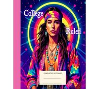 Composition notebook College Ruled: Modern hippie girl , Trendy with aesthetic design