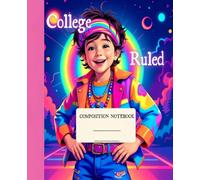 Composition notebook college ruled: Modern hippie tween boy, trendy with aesthetic design