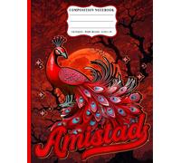 Composition Notebook College Ruled: Mystical Red Peacock Under Blood Moon | Magical Journal for Writers, Teens, and Fantasy Fans | Perfect for Work, Office, or College