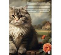 Composition Notebook College Ruled: Pawsome Cat!: Elegant Cat illustration | Inspired by J.M.W Turner | Notebook, Journal for Personal, School, ... 150 Page | Lined & Margin | 8.5inch x 11inch
