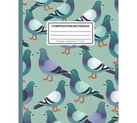 Composition Notebook College Ruled: Pigeon Pattern in Sage Green: Urban Wildlife Aesthetic Journal for School, Writing & Everyday Notes