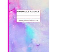 Composition Notebook College Ruled: Vibrant Pink Purple Watercolor Pastel Art | Aesthetic Journal For Girls, Women, Teen Students | School Office Supplies Writing Diary Planner