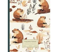 Composition Notebook College Ruled: Vintage Beaver Illustration Journal | Cute Aesthetic For School, College, Office, Work