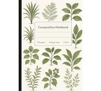 Composition Notebook College Ruled: Vintage Botanical Sketch Style | Lined Pages