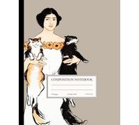Composition Notebook College Ruled: Vintage Cat Lover Illustration | Kitten Notebook | Cat Themed Journal for School, College, Office, and Work | Cat Lovers Birthday Gift